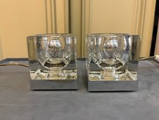 Paire de lampes putzler en parfait état, chromé verre hauteur 10cm largeur 12cm