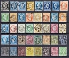 France 1849/1890 - Superbe collection 40 timbres Napoléon Cérès - TB 1er choix