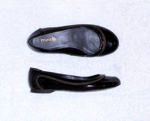Minelli ballerines cuir - cuir, verni