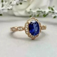 Bague de mariage saphir bleu