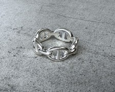 Hermès - Bague en argent neuve - Chaîne d'Ancre taille 54 - HERMES