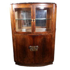Argentier Vitrine en palissandre et marbre portor Art Déco 1920-1930