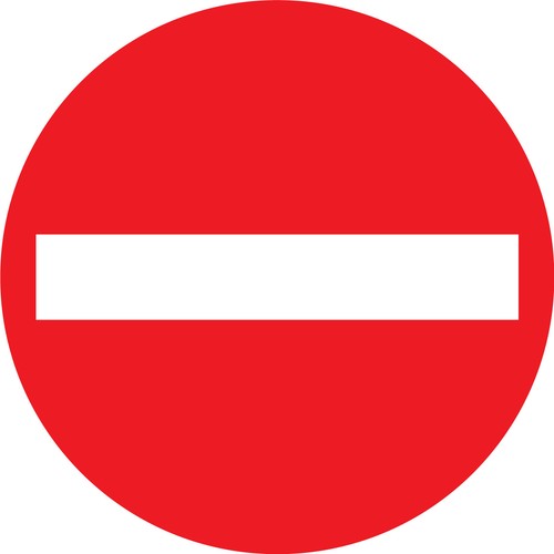 Panneau alu interdit - alu, "interdit"