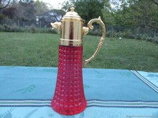 Carafe ancienne carafe à décanter Ours verre bronze France Antique decanter deca