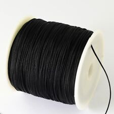 LOT DE 15M FIL NYLON NOIR 0,5MM MACRAMÉ BIJOUX BRACELET SHAMBALLA PERLES - C223F