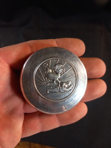 Boite pilulier métal argenté - métal,