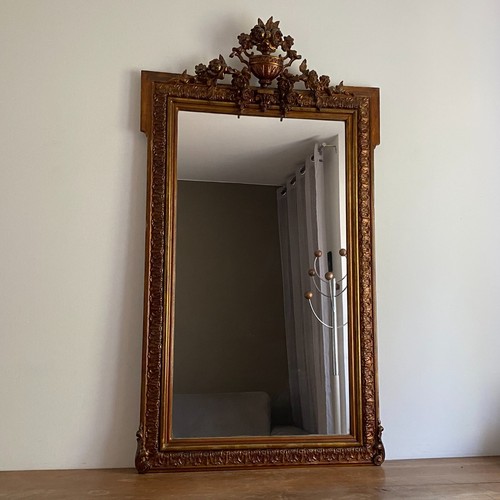 Miroir doré fin 19ème - , avec
