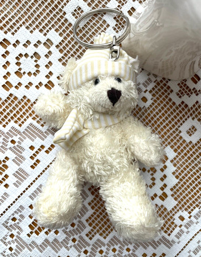 Porte clé clef peluche ours - clé,