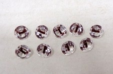 Lot de 9 Boutons anciens en verre émaillé - Mercerie vintage