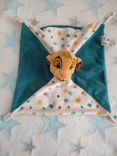 DOUDOU PLAT DISNEY SIMBA TOYS KIABI LE ROI LION BLEU VERT FEUILLE SOLEIL