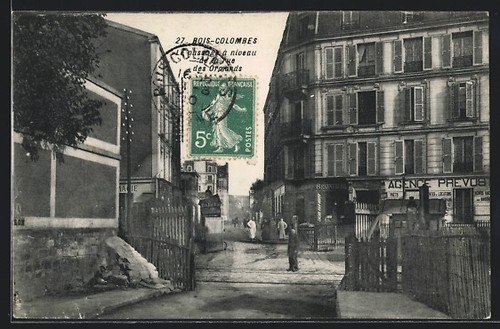 Cpa bois colombes - le, passage