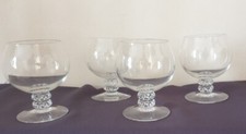 René LALIQUE, 4 verres dégustation bourgogne "VOUGEOT"
