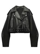 Blouson Court en Similicuir Femme - Élégance Biker Rock