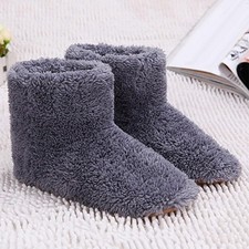 Chaussure de pied chauffante USB hiver peluche chaude pantoufle électrique pieds chauffante lavable Royaume-Uni