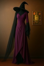 ROBE DE SORCIÈRE AVEC CHAPEAU