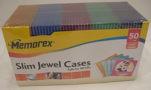 Memorex slim jewel cases - jewel, 5