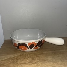 Caquelon Poêlon À Fondue En Fonte Émaillée Fleurs Vintage Le Creuset n° 22