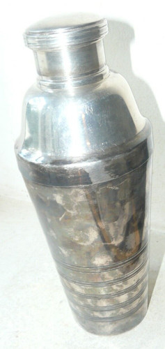 Shaker metal argente ancien - shaker,