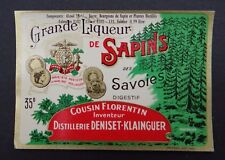 Etiquette LIQUEUR DE SAPIN