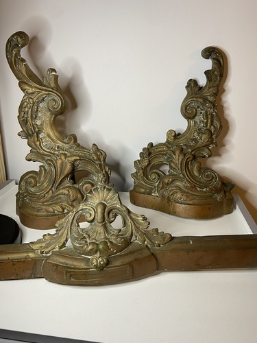 Ancien chenet bronze - ancien, en