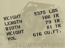 POCHOIR STENCIL MARQUAGE SHIPPING DODGE WC56 .  US WW2 jeep 