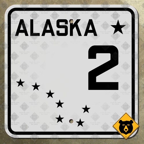 Alaska route highway marker - route, 2