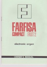 VINTAGE FARIFISA COMPACT ELECTRONIC ORGAN FAST2 - Owners Manual & Schematic