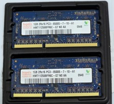 2x1GB DDR3 SODIMM PC3-8500S • Hynix RAM • 1066 MHz • Pour Mac Mini / Portable
