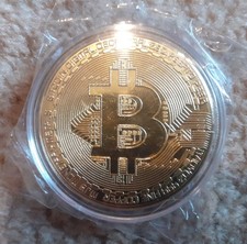 BITCOIN 33 grammes 4,5 cm diamètre PORT GRATUIT !