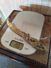 Coupe Papier en Bronze Décor Floral et Feuillages