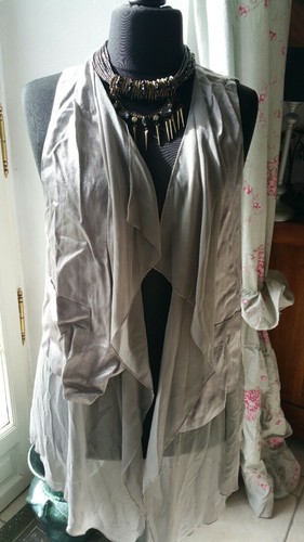 Gilet bolero femme lurex gris - gilet,
