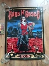 GUNS N' ROSES WORLD TOUR 2022 HELLFEST CLISSON FRANCE NUMBERED POSTER LITHOGRAPH