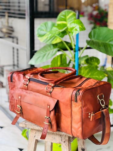 Sac cuir voyage duffel - en,