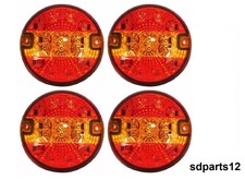 4 Feux Arrière Rond LED 12V