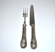 Service à découper rocaille 1900 couvert de service couteau + fourchette FRENAIS