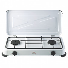 CUISINIÈRE À GAZ 2 FEUX AVEC COUVERCLE - 2,6 KW 