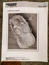 patron poupée modes et travaux  couffin pour un poupon NON DECOUPER COMPLET