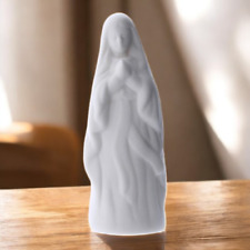 Petite Statue religieuse de Notre-Dame de Lourdes en Céramique Blanche