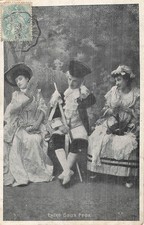 CP NOIR BLANC ENTRE DEUX FEUX - SCENE COSTUME EPOQUE - 18682