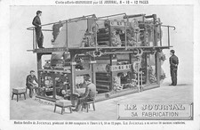 CPA 75 PARIS LE JOURNAL SA FABRICATION MACHINE ROTATIVE DU JOURNAL