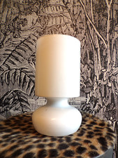 VINTAGE LAMPE IKEA-LYKTA-DESIGN 80-BLANC-VERRE