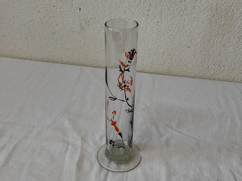 Ancien vase verre tulipier - ancien,