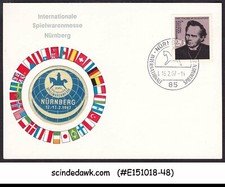 GERMANY - 1967 INTERNATIONAL TOY FAIR NURNBERG COVER WITH SP. CANCL.