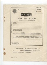 N°10361 /  MATHIS : feuillet