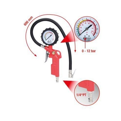 Gonfleur pneumatique 12 bar - 0-12,