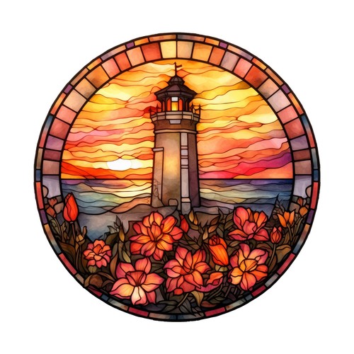 Autocollants phare vitraux - 9,