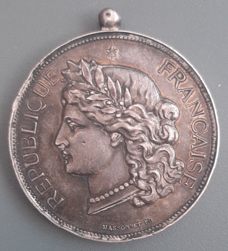 Médaillle argent massif 1894
