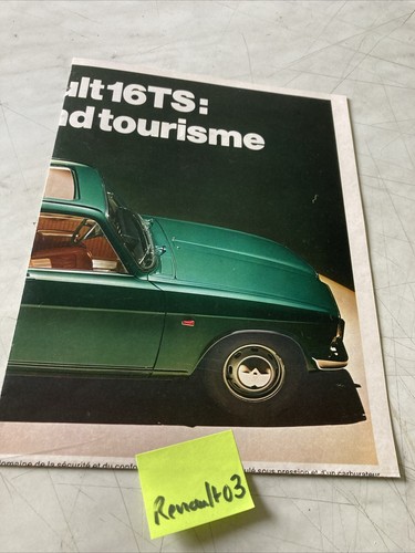 Renault r16ts r16 catalogue - renault,
