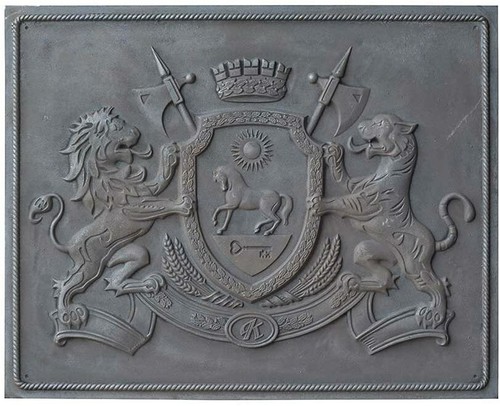 Plaque cheminée fonte - en,