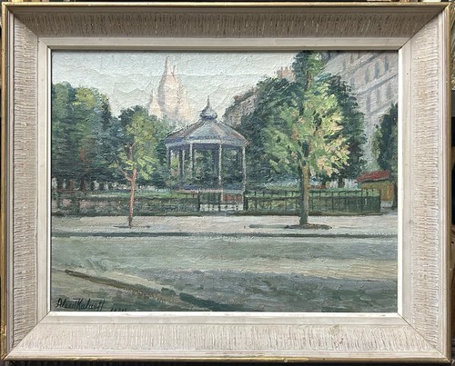 Paris antique original oil - paris,